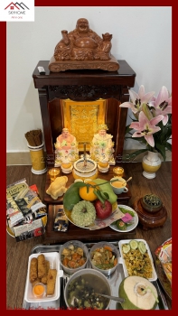 Đặt bát hương, ngũ cốc, hoa, thiềm thử, tỳ hưu trên bàn thờ Thần Tài thế nào ?